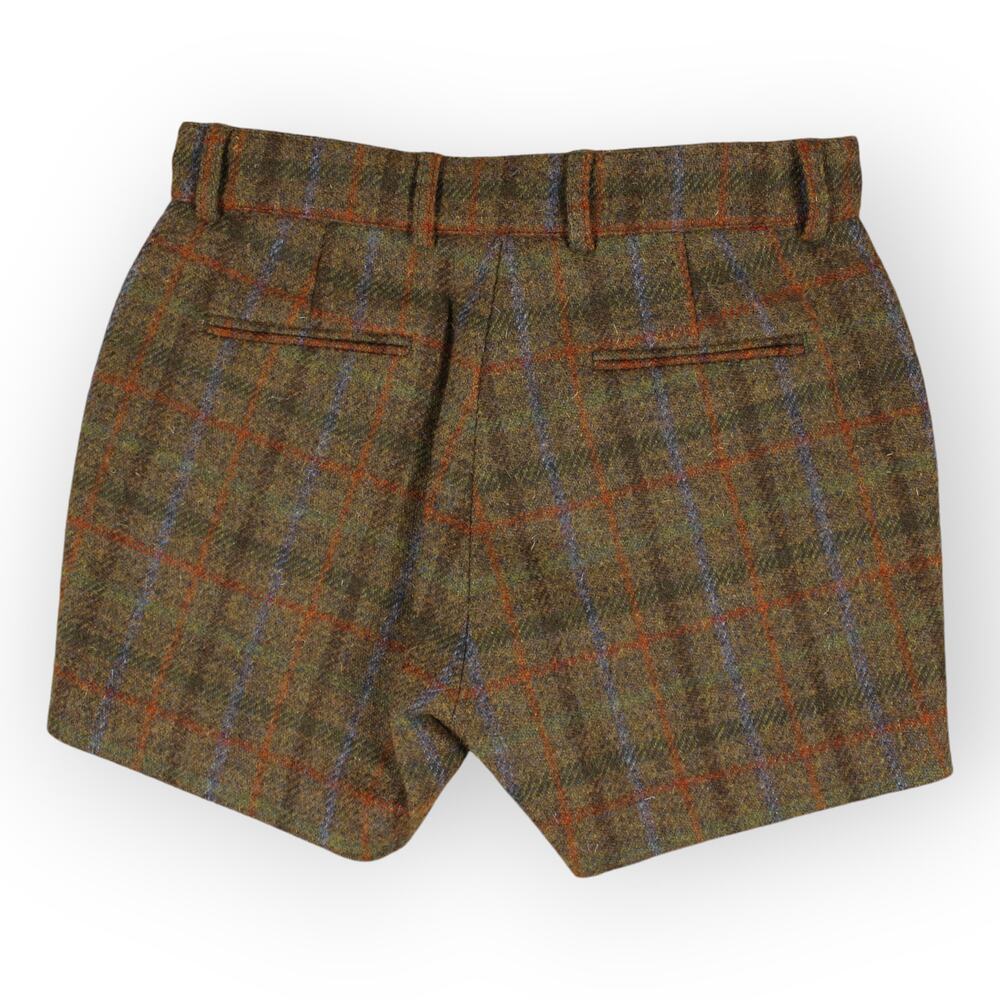 BOAST (4) Harris Tweed Wool Shorts Plaid Lined Deadstock NEW Brown Green - Picture 6 of 16
